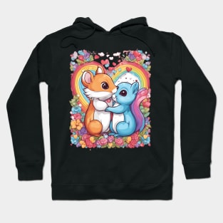 Romantic Couple Squirrel Hoodie